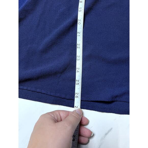 Michael Kors Blue Flowy Work Tank Size XL - Picture 6 of 9